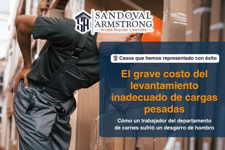 El grave costo del levantamiento inadecuado de cargas pesadas: Cómo un trabajador del departamento de carnes sufrió un desgarro de hombro