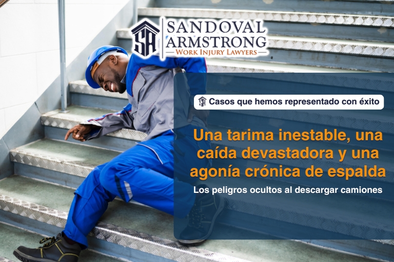 Una tarima inestable, una caída devastadora y una agonía crónica de espalda: Los peligros ocultos al descargar camiones