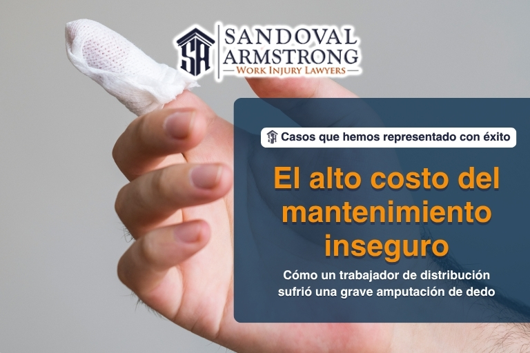 El alto costo del mantenimiento inseguro: Cómo un trabajador de distribución sufrió una grave amputación de dedo