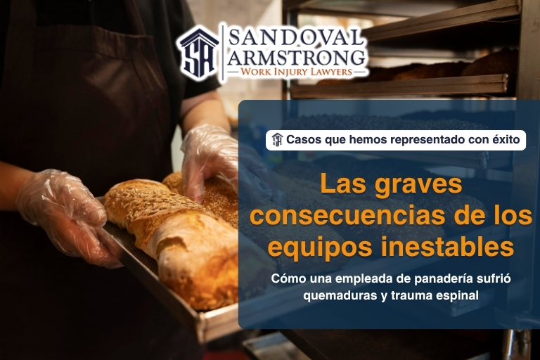 Las graves consecuencias de los equipos inestables: Cómo una empleada de panadería sufrió quemaduras y trauma espinal
