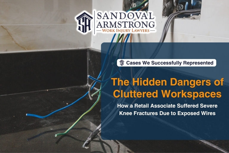 The Hidden Dangers of Cluttered Workspaces: How a Retail Associate Suffered Severe Knee Fractures Due to Exposed Wires