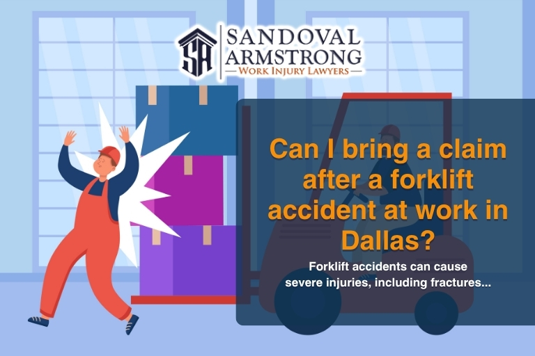 Can I bring a claim after a forklift accident at work in Dallas?
