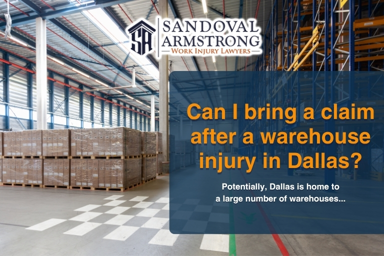 Can I bring a claim after a warehouse injury in Dallas?