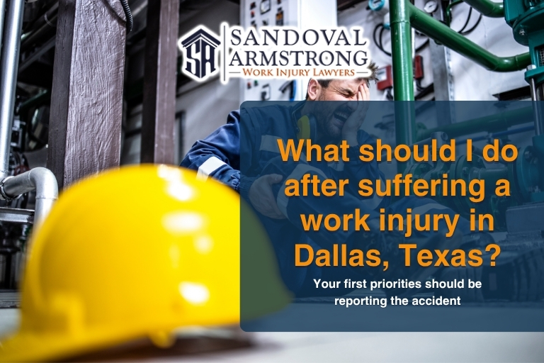 What should I do after suffering a work injury in Dallas, Texas?